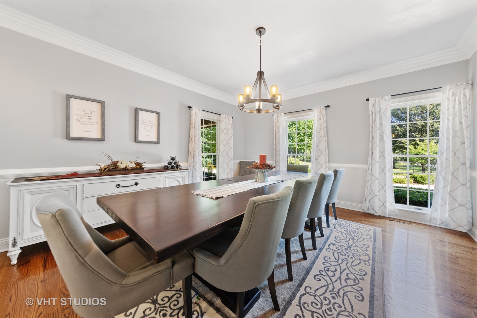 32W651 Honey Hill Circle Wayne, IL 60184 - Photo 14 of 49 a view of a dining room with furniture window and wooden floor