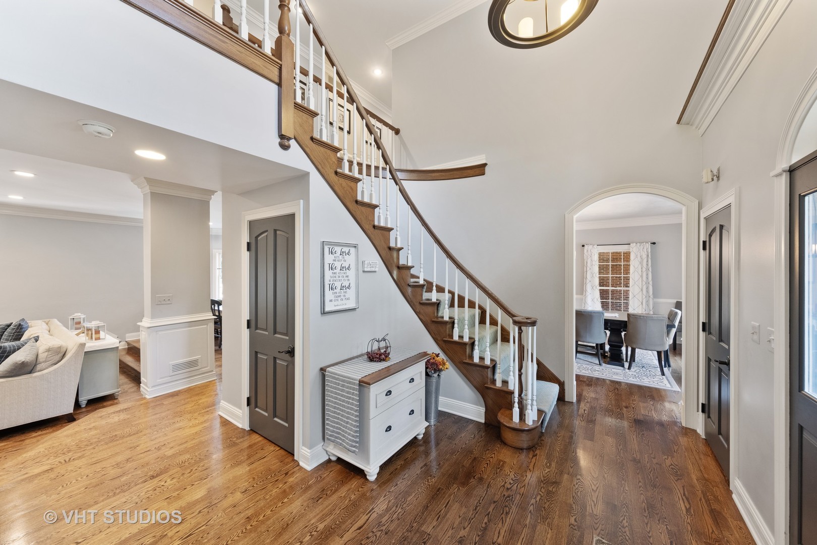 32W651 Honey Hill Circle Wayne, IL 60184 - Photo 3 of 49 a view of entryway and hall with wooden floor