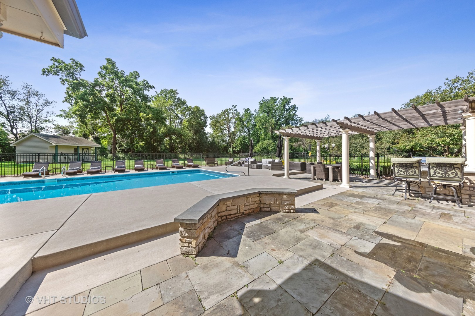 32W651 Honey Hill Circle Wayne, IL 60184 - Photo 37 of 49 a view of swimming pool with outdoor seating and yard in back