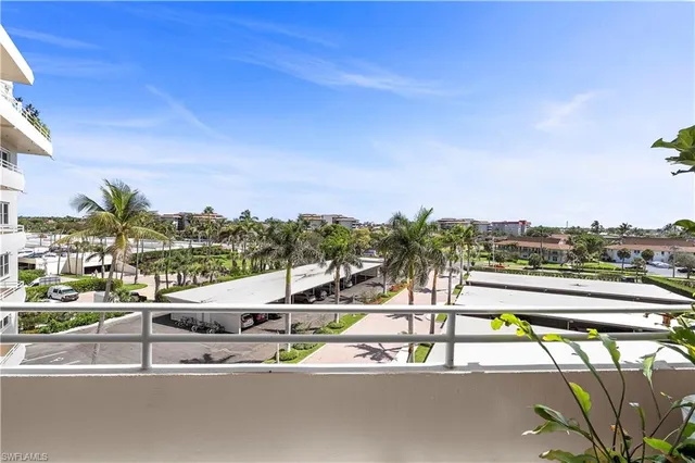 a view of a city from a balcony