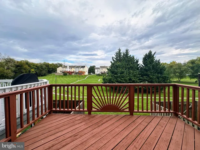 a view of wooden deck