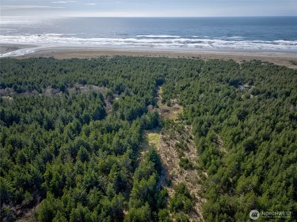 a view of a beach and a yard