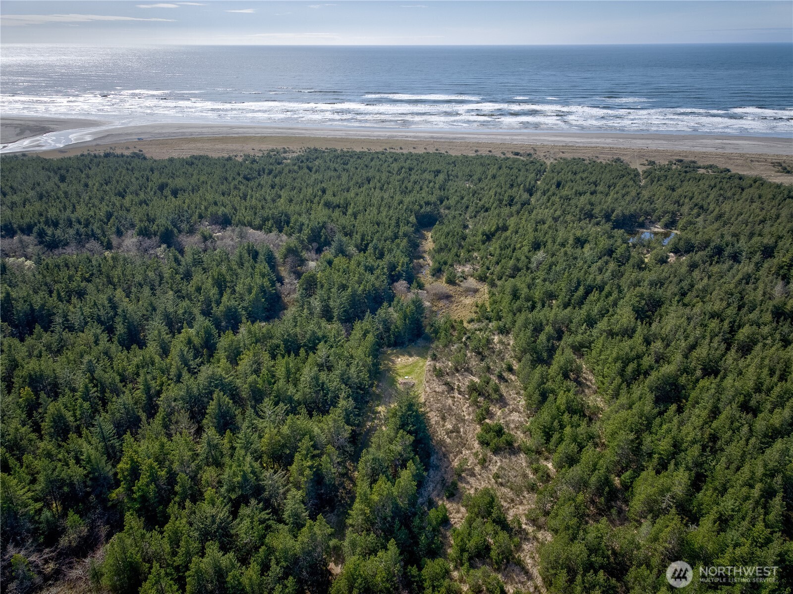 a view of a beach and a yard