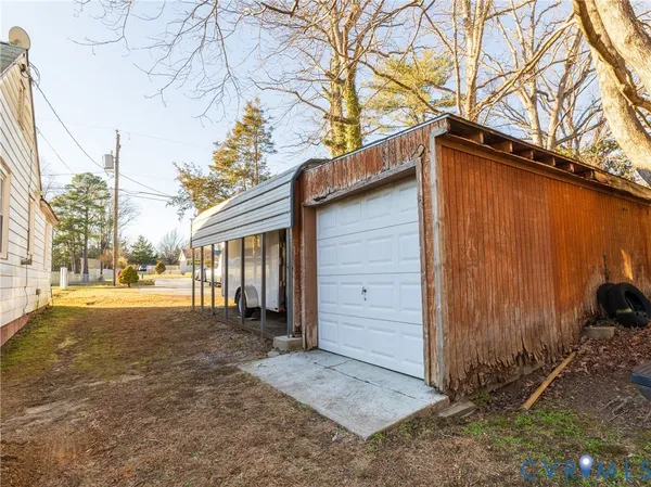 a backyard of a house