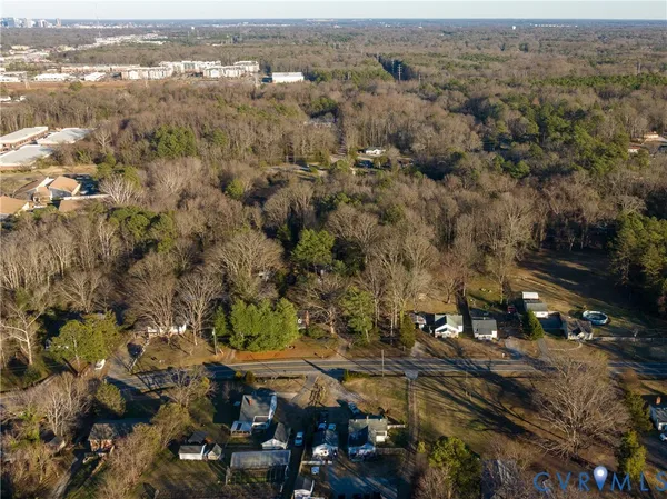 an aerial view of multiple house