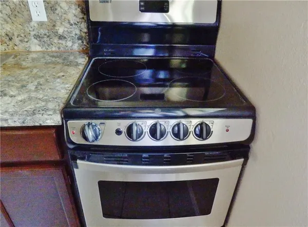a close view of stove