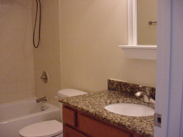 47 Bald Eagle Court Santa Rosa Beach, FL 32459 - Photo 19 of 26 a bathroom with a granite countertop sink toilet and shower