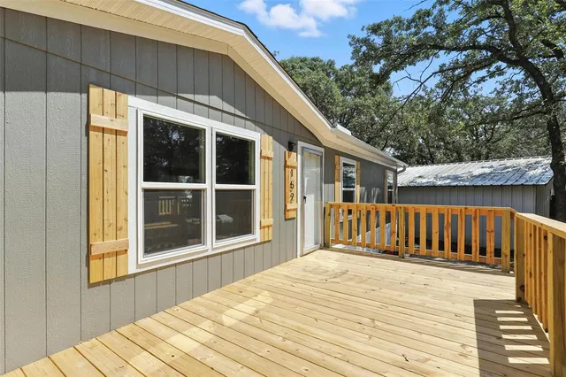 a view of a house with a balcony