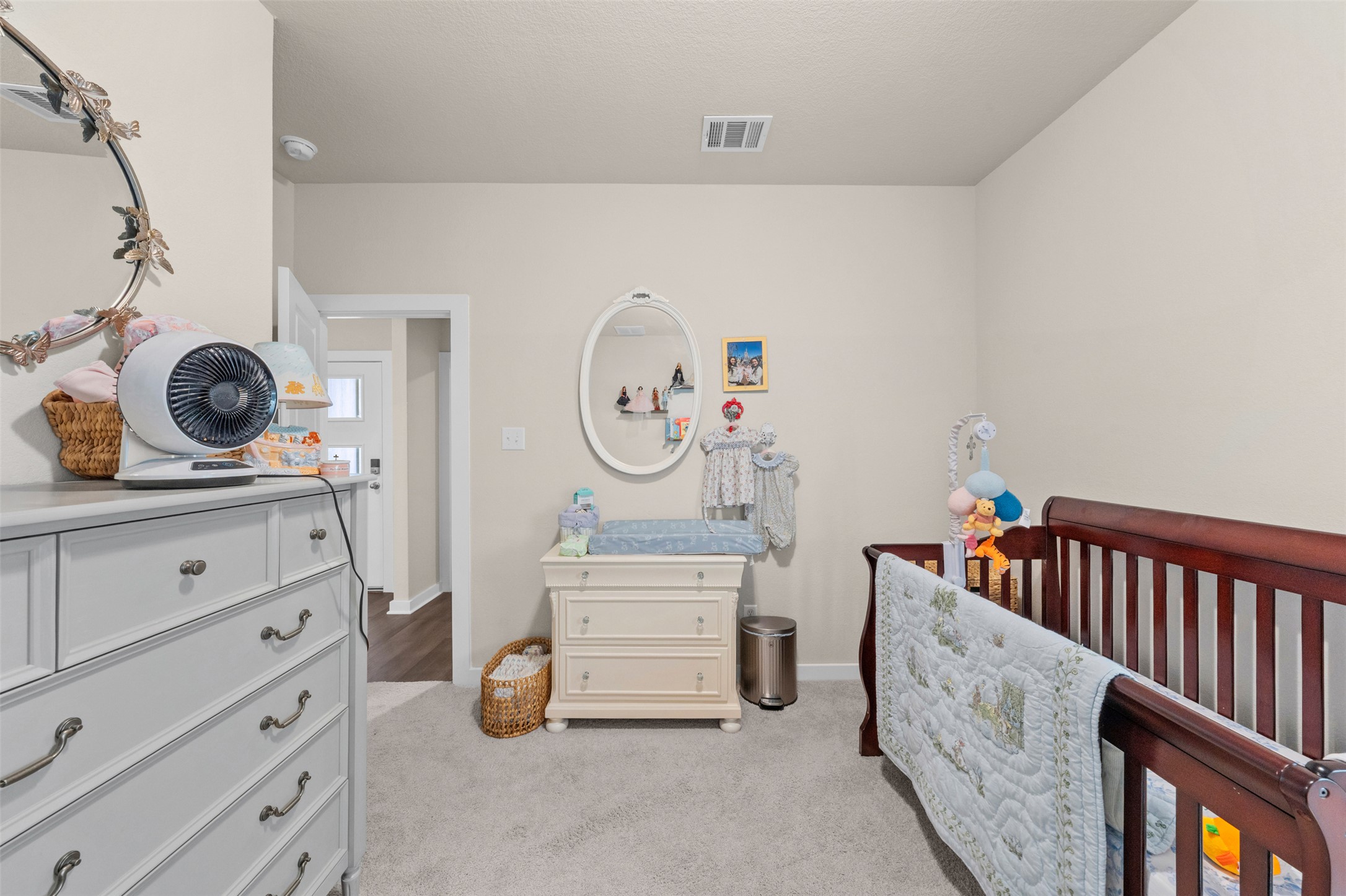 236 Lazy Lizzy Road Jarrell, TX 76537 - Photo 17 of 27 Comfortable carpeted nursery, awaiting its next resident.