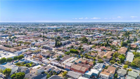 an aerial view of multiple house
