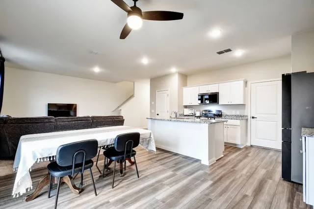 a backyard of a house