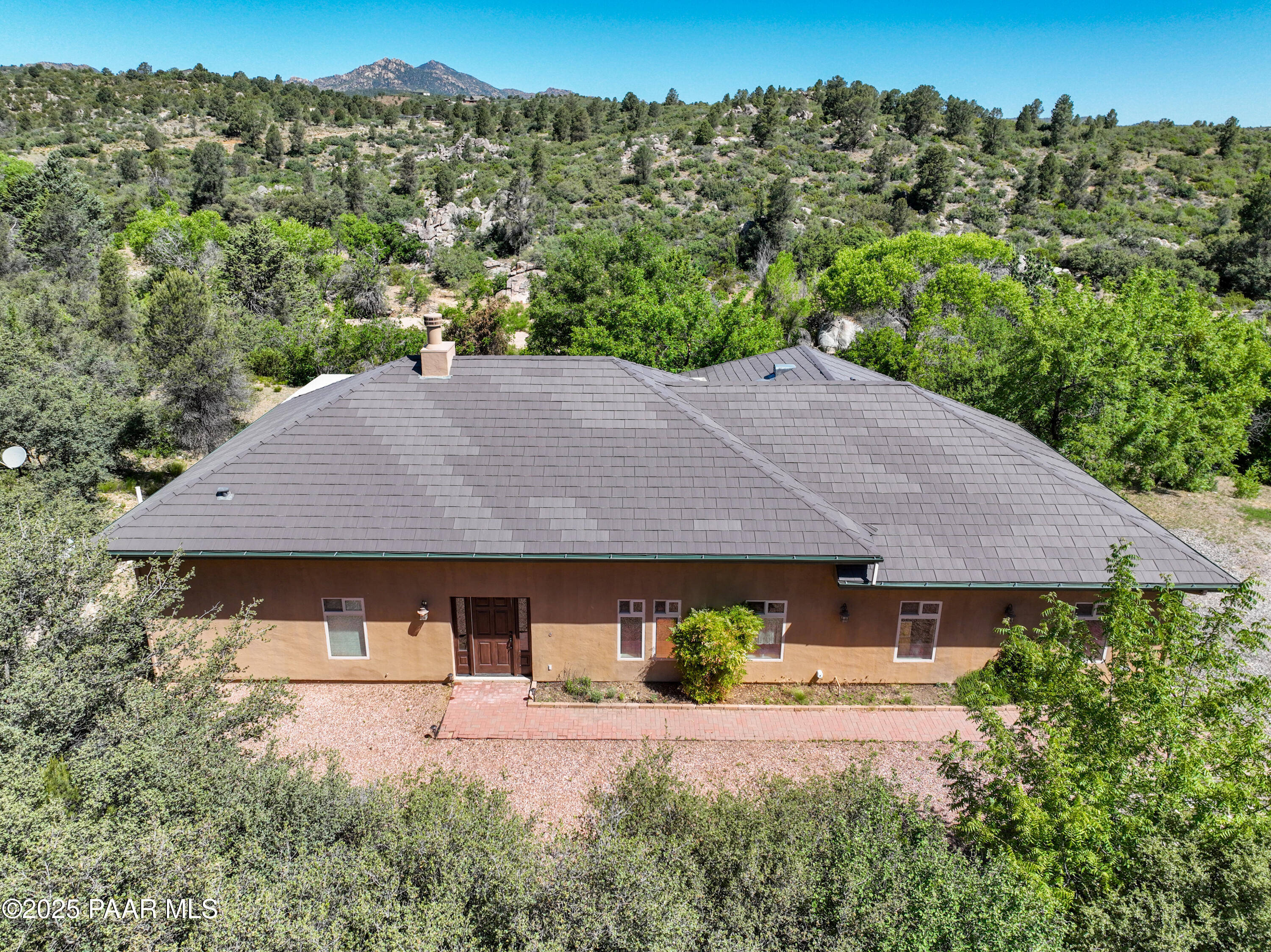 17180 West Model Creek Road Kirkland, AZ 86332 - Photo 41 of 53 an aerial view of a house with yard and outdoor seating