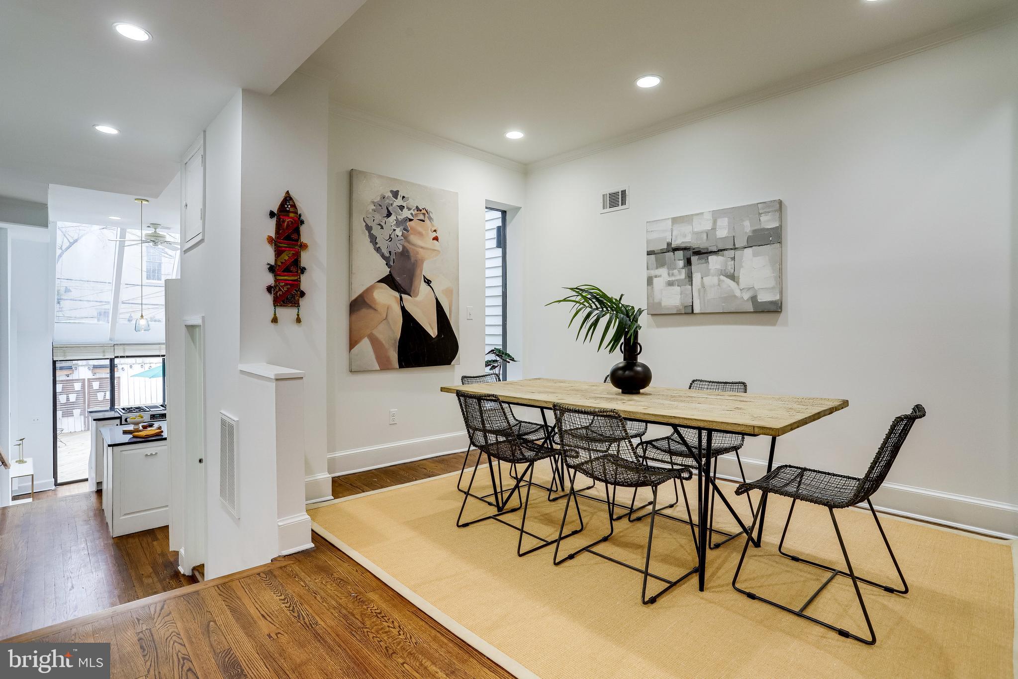 421 First Street Southeast Washington, DC 20003 - Photo 10 of 64 DR looking to kitchen and family room beyond