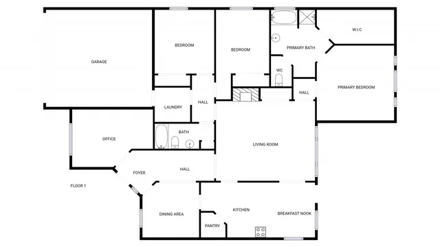 a picture of a bathroom with a shower