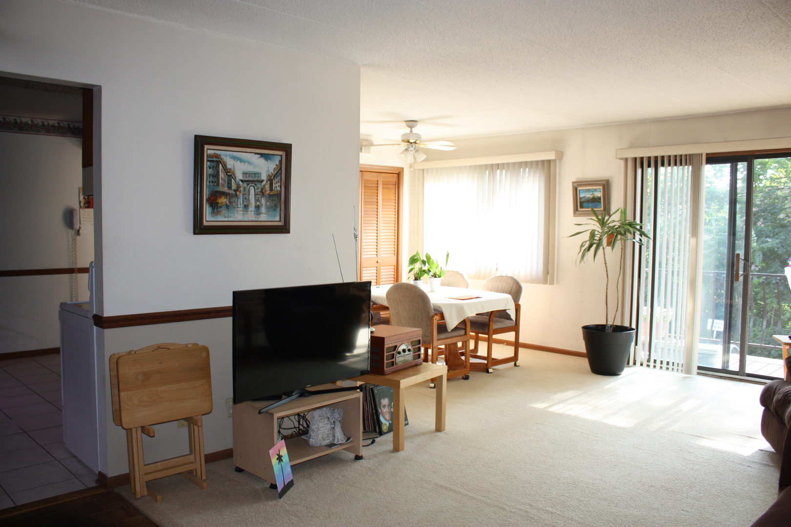 10900 Central Avenue, Unit 2C Chicago Ridge, IL 60415 - Photo 6 of 16 a living room with furniture and a flat screen tv
