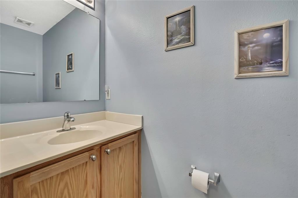 11257 Persimmon Avenue Weeki Wachee, FL 34614 - Photo 9 of 50 a bathroom with a sink and a mirror