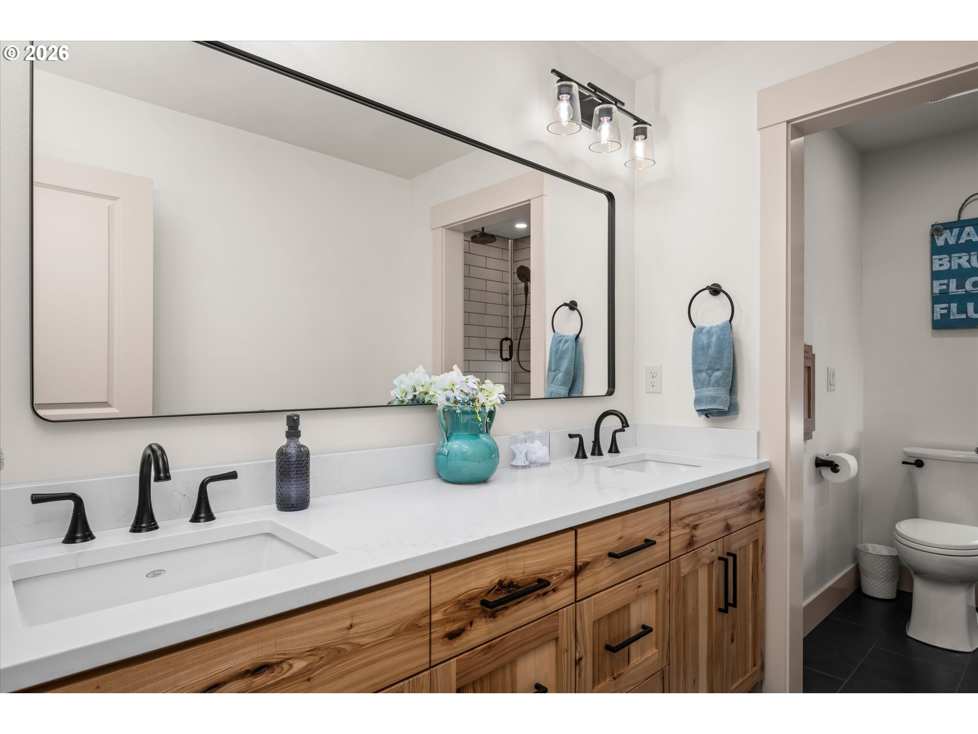 37640 Upper Camp Creek Road Springfield, OR 97478 - Photo 36 of 47 a bathroom with a sink and a mirror