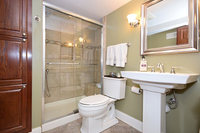 260 Addison Road Riverside, IL 60546 - Photo 15 of 25 a bathroom with a sink toilet and shower