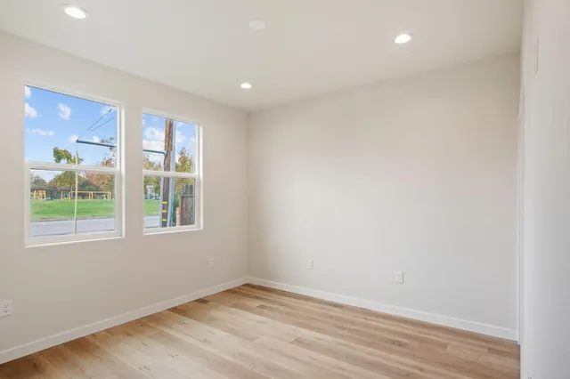 an empty room with a window