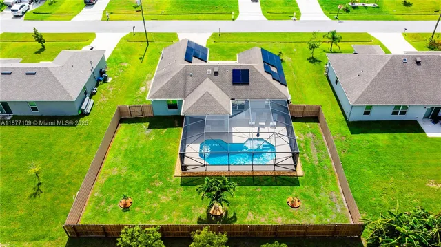 a aerial view of a house
