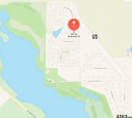 $124,500 | 101 St Andrews Court, Mount Pleasant, TX 75455