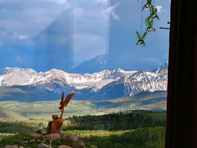 a view of a lake in the background