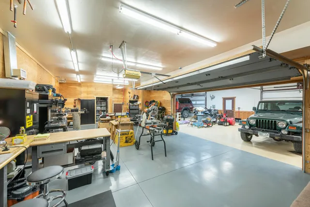 a view of gym equipment and porch