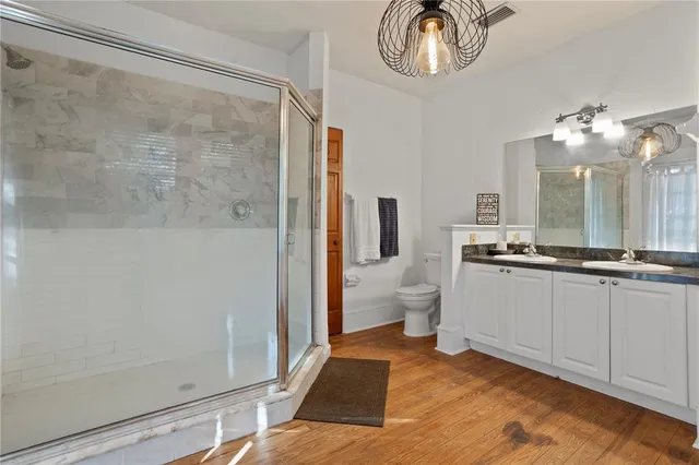 a bathroom with a toilet a sink and a mirror