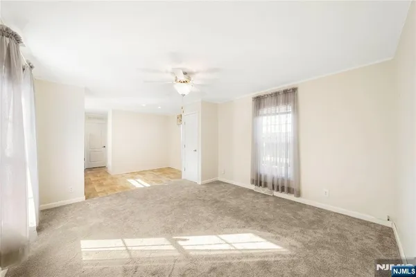 a view of empty room with a window