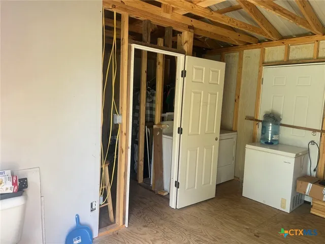a view of a storage & utility room