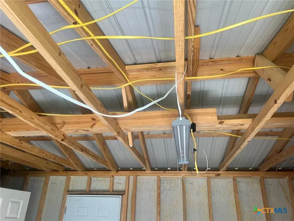 a view of a garage