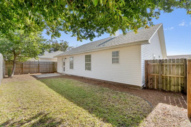 a backyard of a house