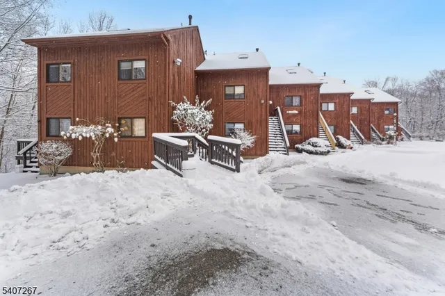 a building outdoor space with patio furniture