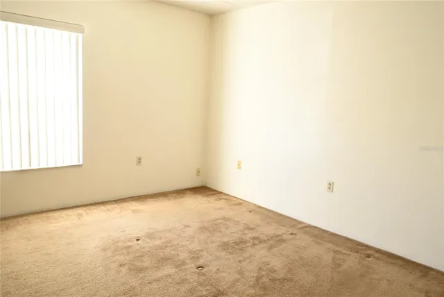 an empty room with a window