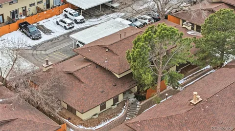 an aerial view of multiple house