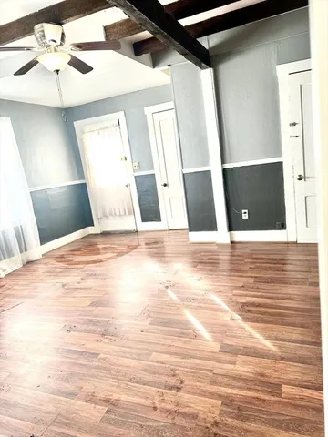 a view of a ceiling fan