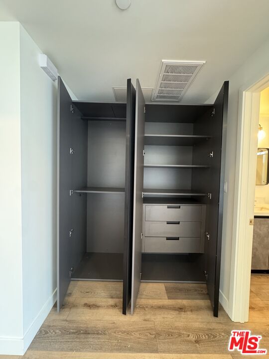 919 South Harvard Boulevard, Unit 403 Los Angeles, CA 90006 - Photo 6 of 9 a view of walk in closet with empty racks