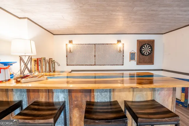 a view of a lake from a balcony