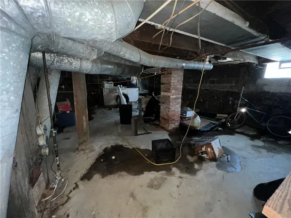 a close view of water heater room