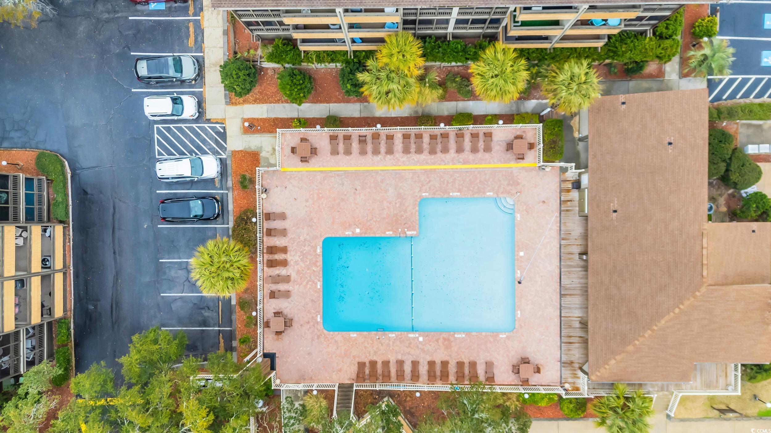9501 Shore Drive, Unit A208 Myrtle Beach, SC 29572 - Photo 28 of 29 Aerial view of a pool area