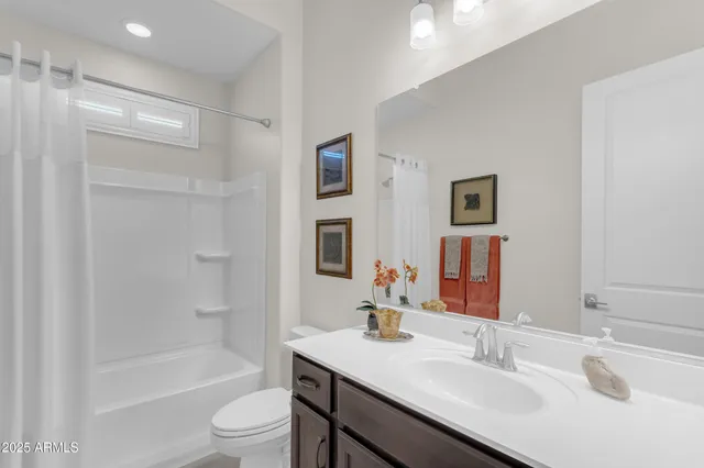 a view of a hall with dining area