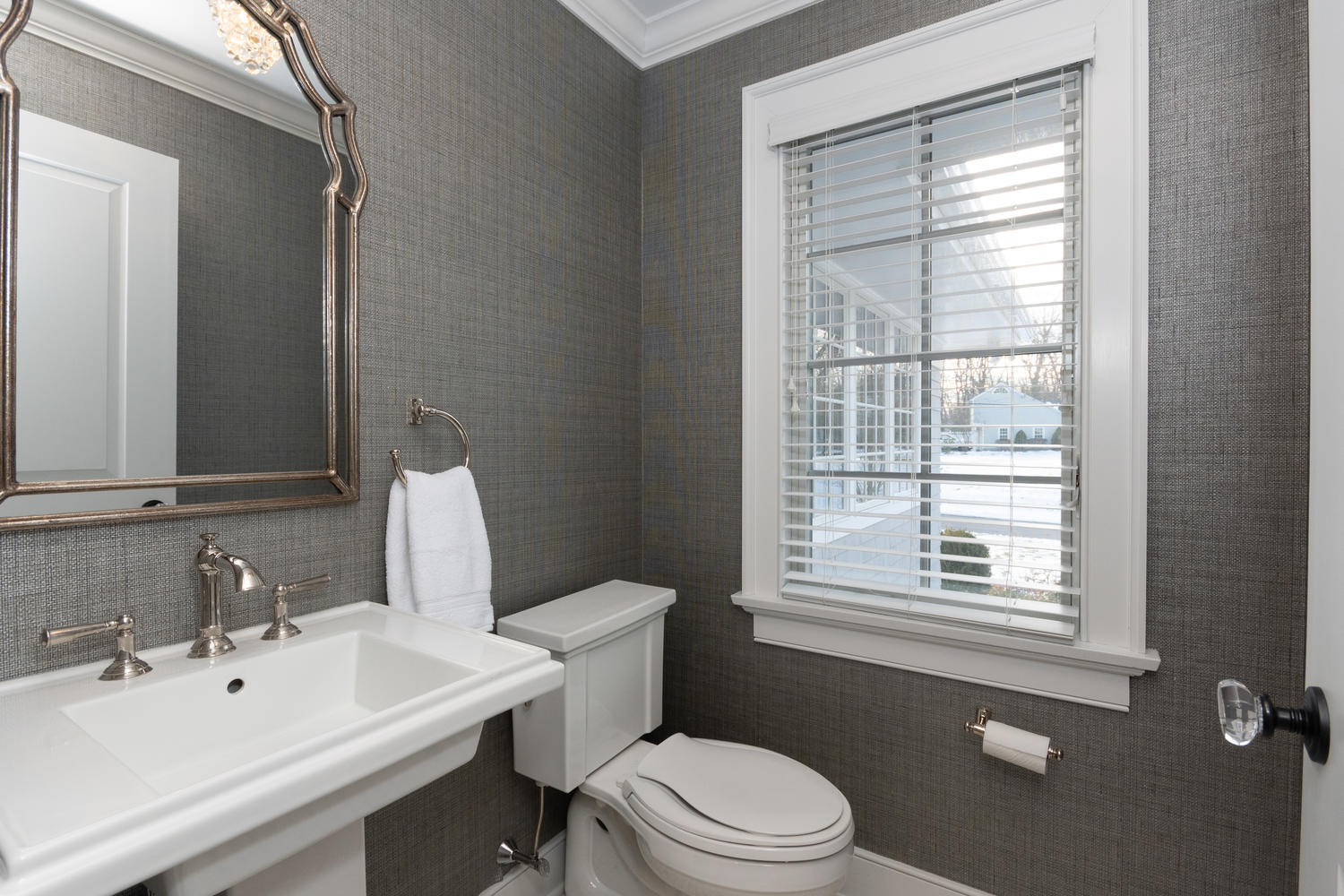 14 Deerfield Road Darien, CT 06820 - Photo 23 of 55 a bathroom with a sink a toilet and tub