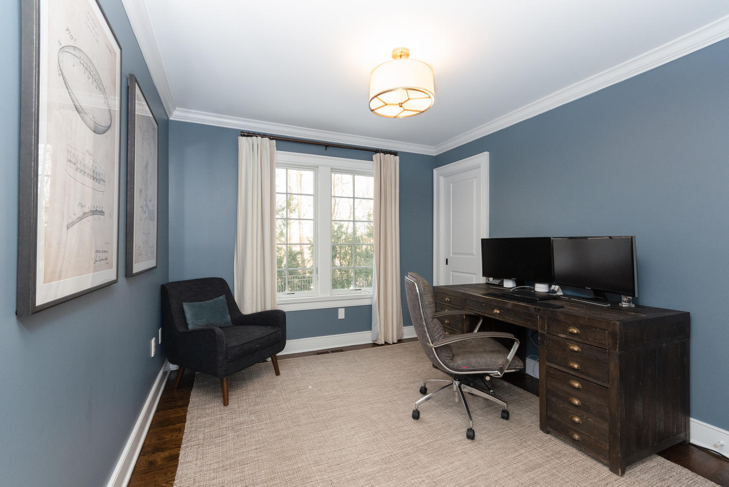 14 Deerfield Road Darien, CT 06820 - Photo 24 of 55 a view of a workspace with furniture and a window