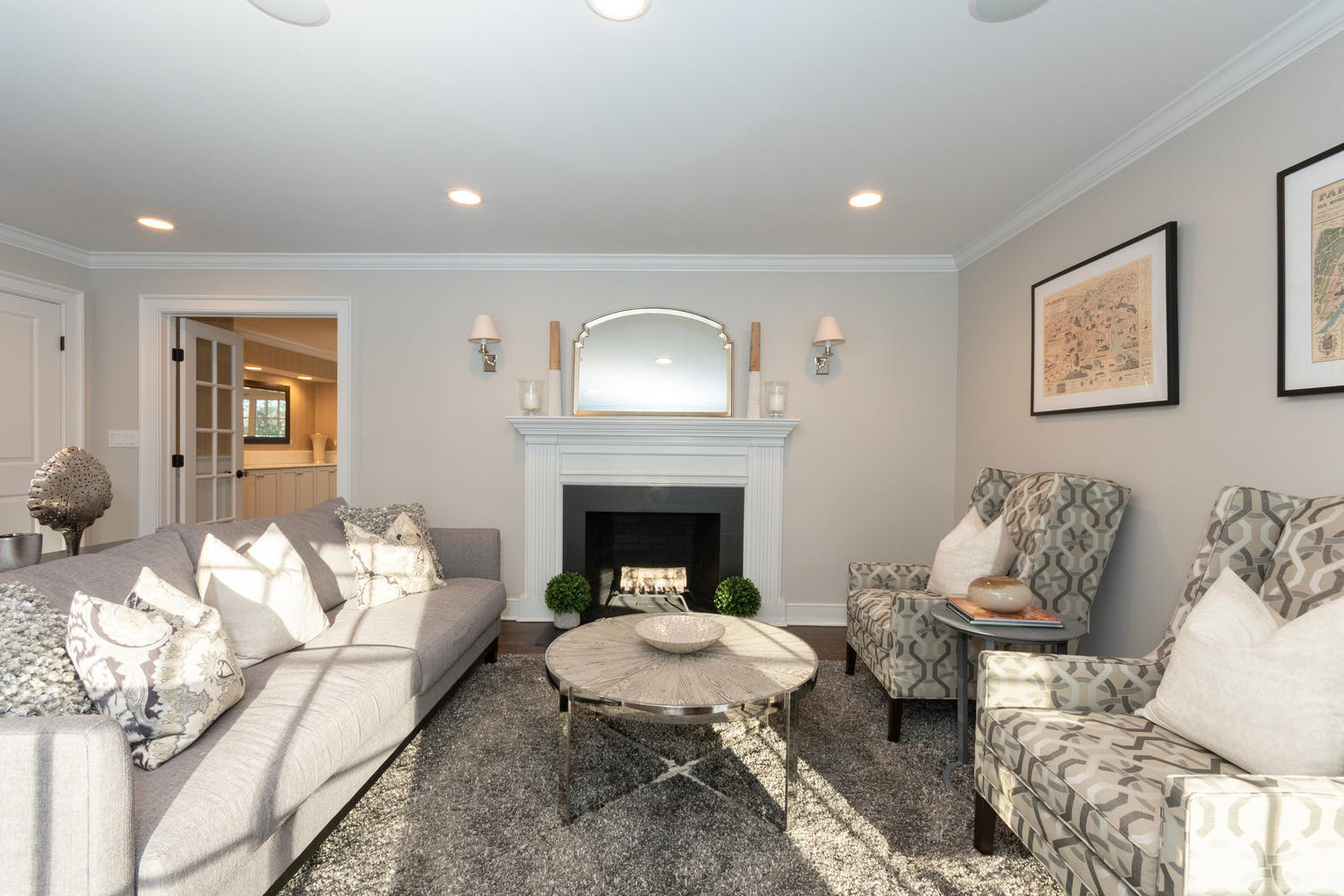 14 Deerfield Road Darien, CT 06820 - Photo 6 of 55 a living room with furniture and a fireplace