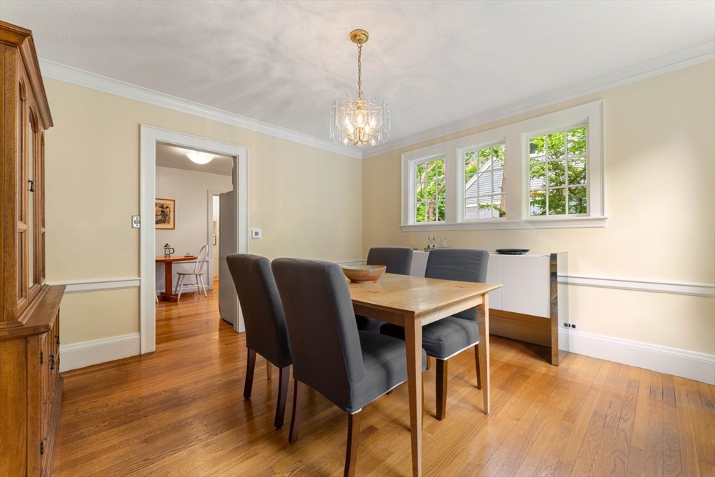 18 Burnside Road Newton, MA 02461 - Photo 10 of 27 a view of a dining room with furniture window and wooden floor