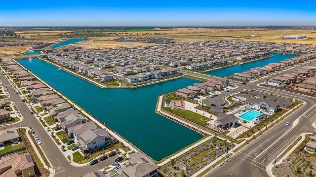 an aerial view of a city
