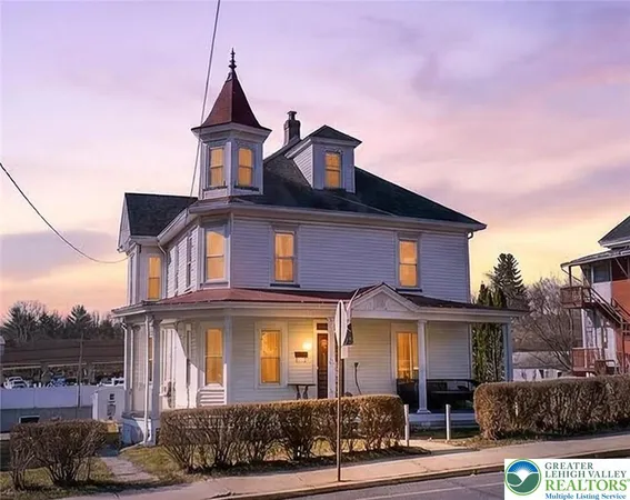 a front view of a house