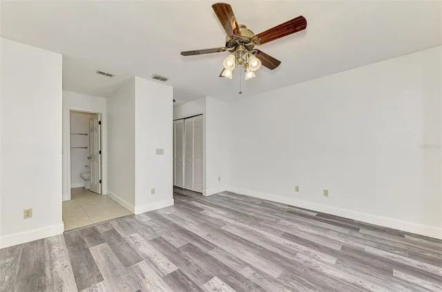 an empty room with a window