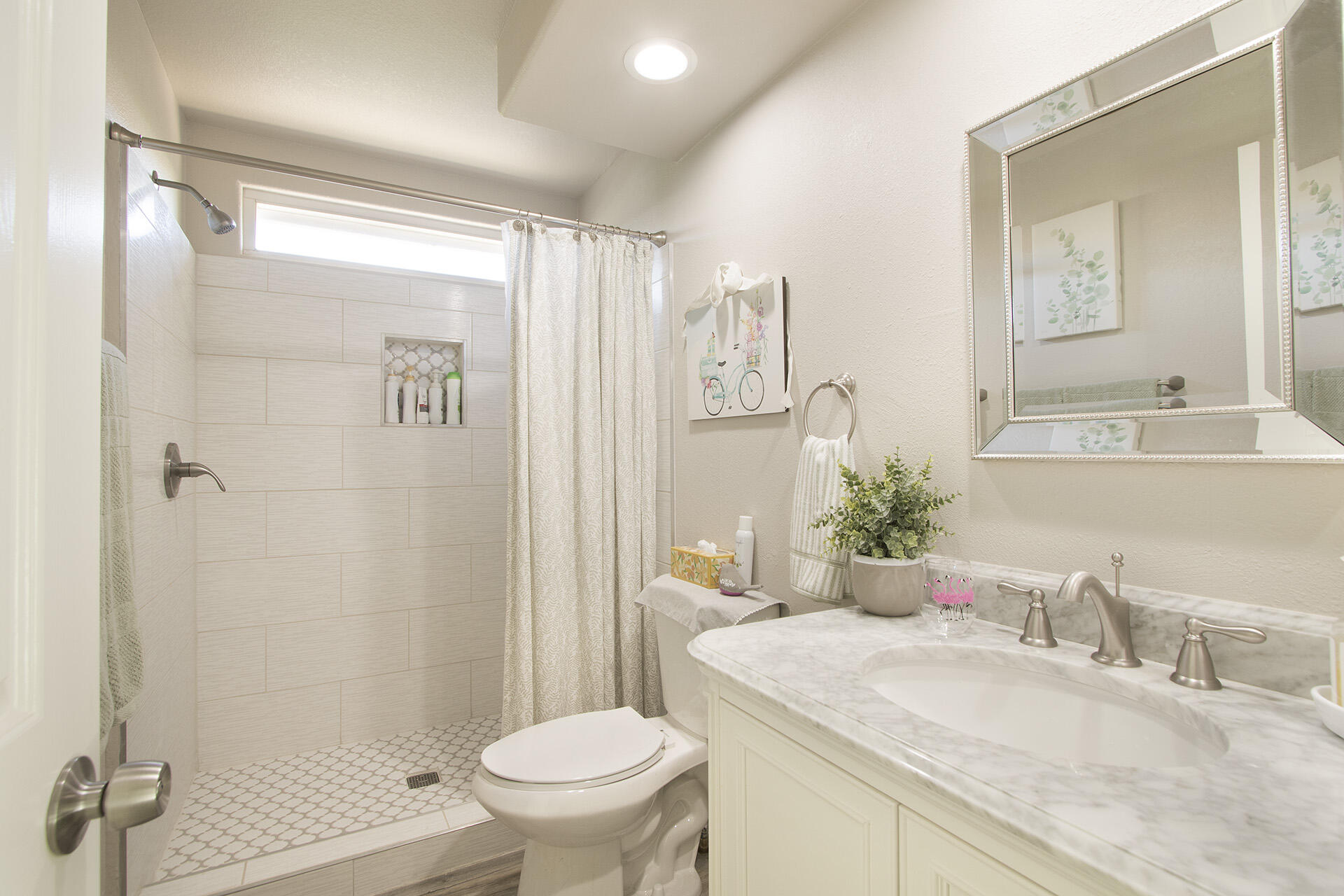 74986 Conestoga Thousand Palms, CA 92276 - Photo 20 of 29 a bathroom with a granite countertop sink toilet and shower