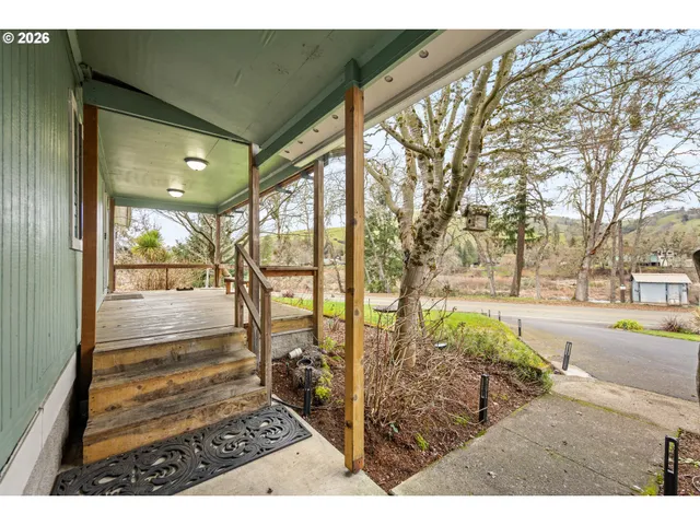 a view of outdoor space and porch
